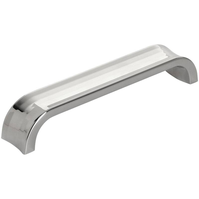 Amerock Concentric 5-1/16 Inch Center to Center Handle Cabinet Pull - Polished Nickel
