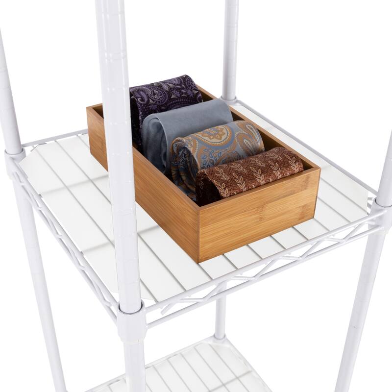 Seville Classics Expandable Closet Organizer System, White