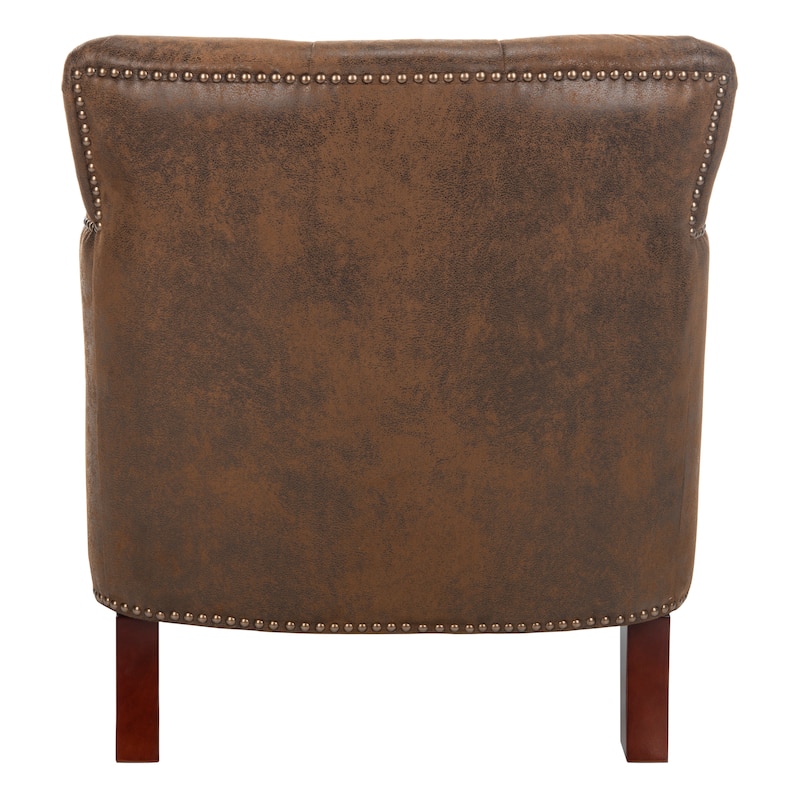 SAFAVIEH Tori Antiqued Tufted Club Chair - 28" x 34.4" x 32.7". - 28"W x 34"D x 33"H