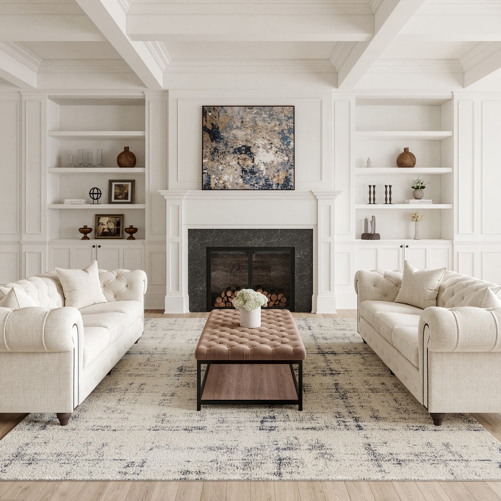 Rustic Textures Vintage Abstract Modern Area Rug