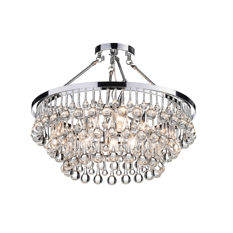 Arosa 9-light Chrome Semi Flush Mount
