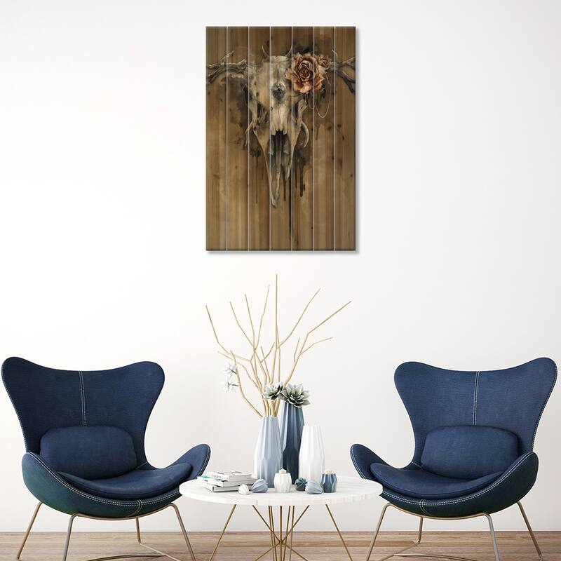 All Shall Fade Print On Wood by Sarah Richter - Multi-Color