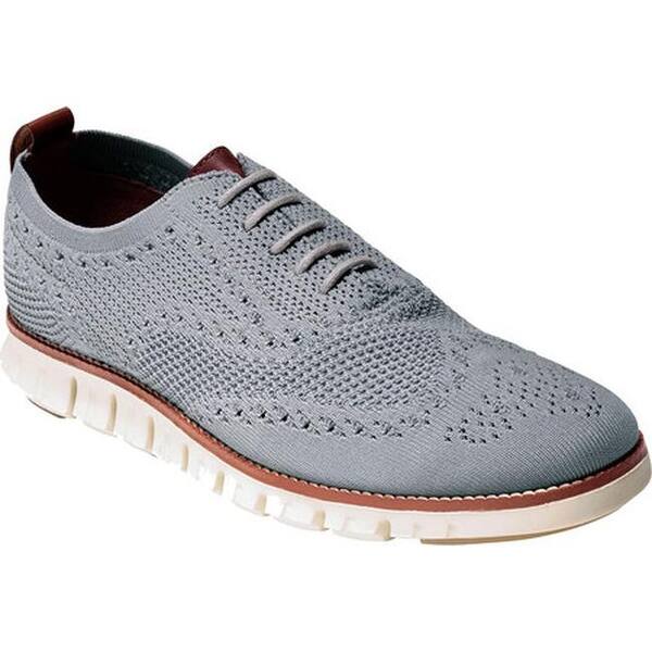 Shop Cole Haan Men S Zerogrand Stitchlite Oxford Ironstone Ivory