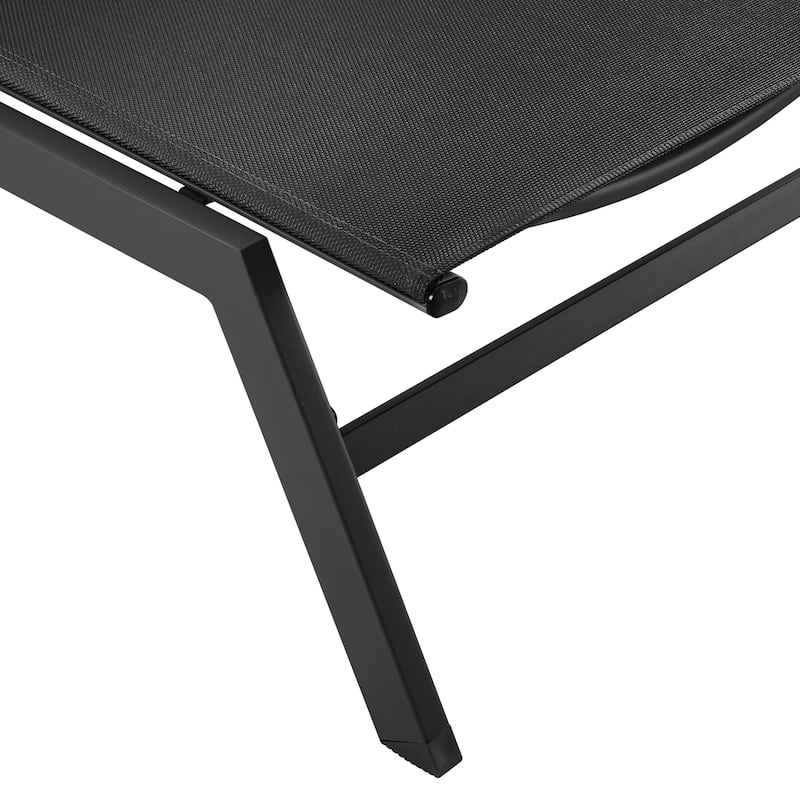 Corvus Antonio Outdoor Contemporary Sling-Fabric Adjustable Chaise Lounge