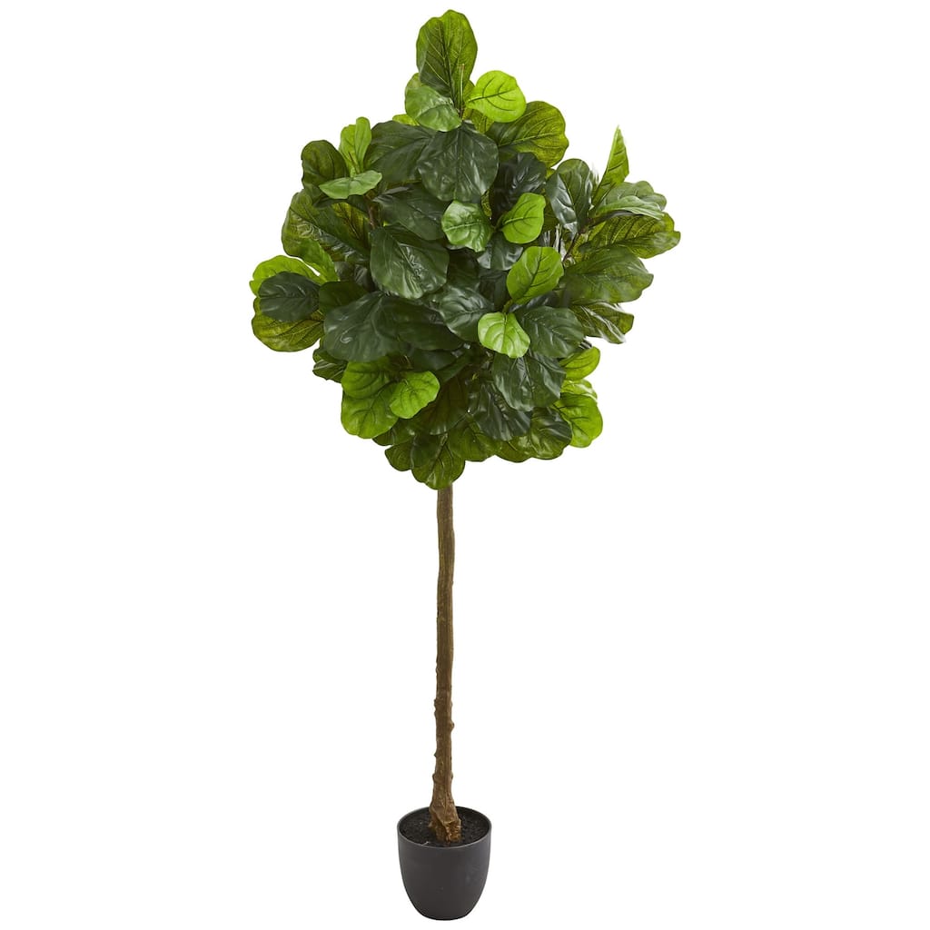 6 Ft Artificial Tree Modern Design Real Touch Indoor Decor - Green - 61 Inches and Over