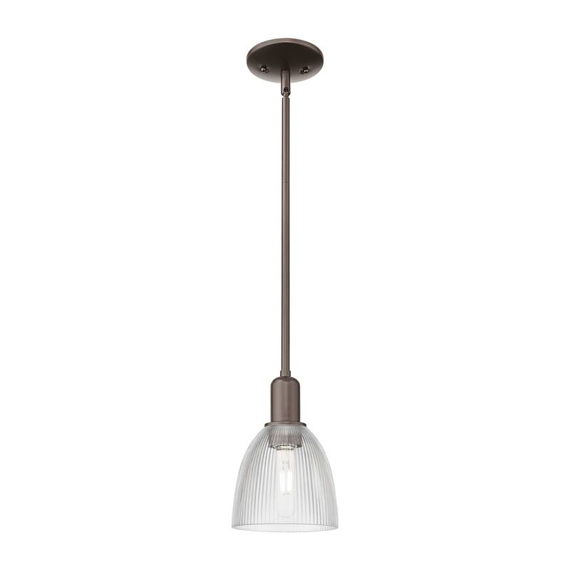 Innovations Lighting Endless Possibilities Arcadia - Castile - 1 Light 6" Stem Hung Mini Pendant - Clear/Oil Rubbed Bronze