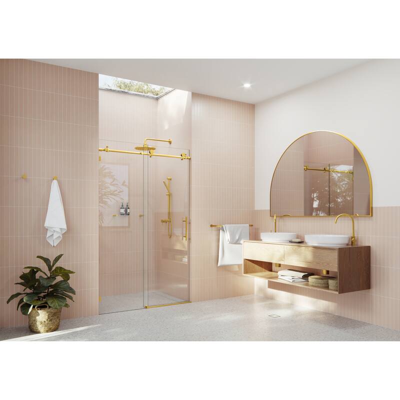 Glass Warehouse 44 in. - 48 in. x 78 in. Frameless Sliding Shower Door