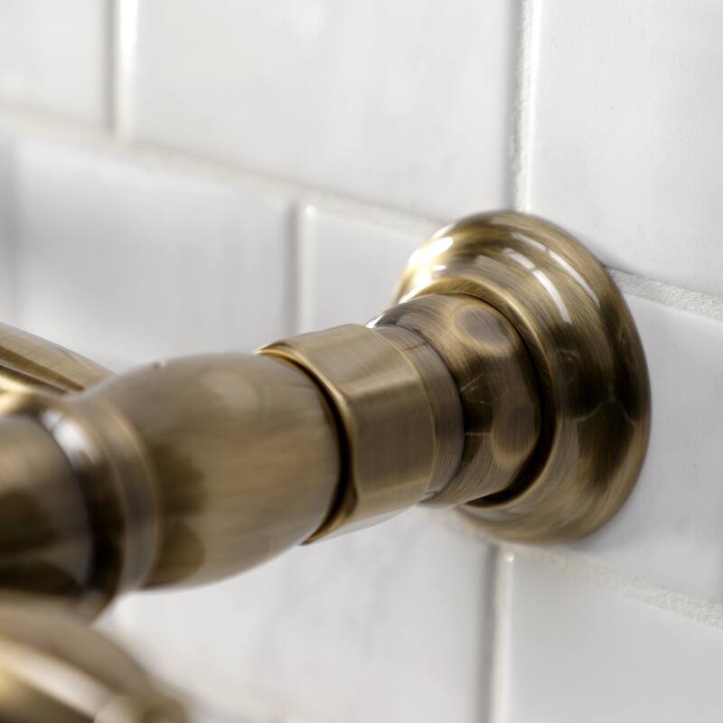 Heritage Two-Handle Wall-Mount Pull-Down Sprayer Kitchen Faucet