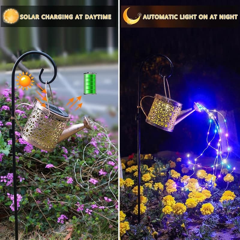 Solar Lights Outdoor Decorative, Metal Solar Watering