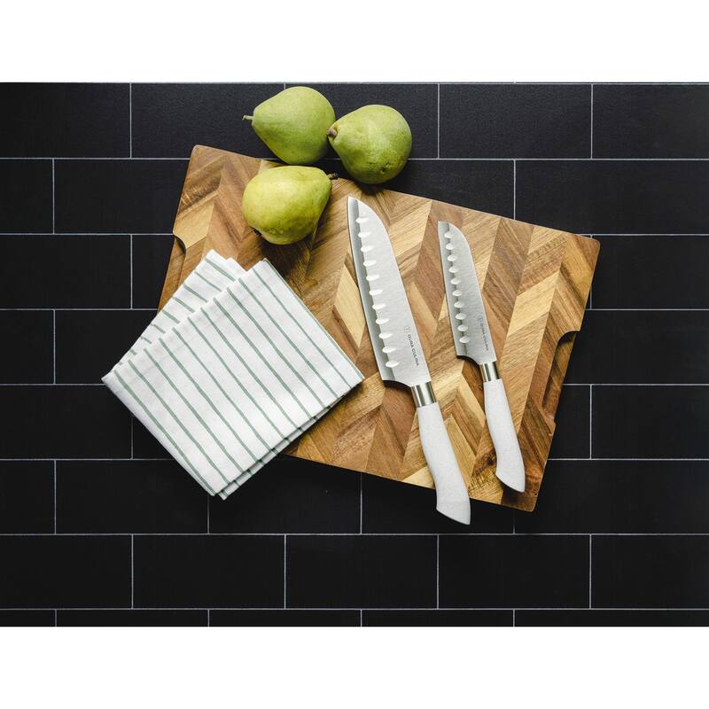 Dura Living EcoCut 2-Piece Santoku Knife Set , Eco-Friendly Handles with Blade Guards
