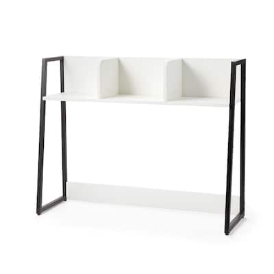 Suprima Yak About It® Durable Bookshelf - White with Black Metal by DormCo