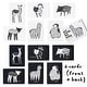 preview thumbnail 2 of 3, Wee Gallery Art Cards for Baby - Baby Animals Collection - Black - N/A
