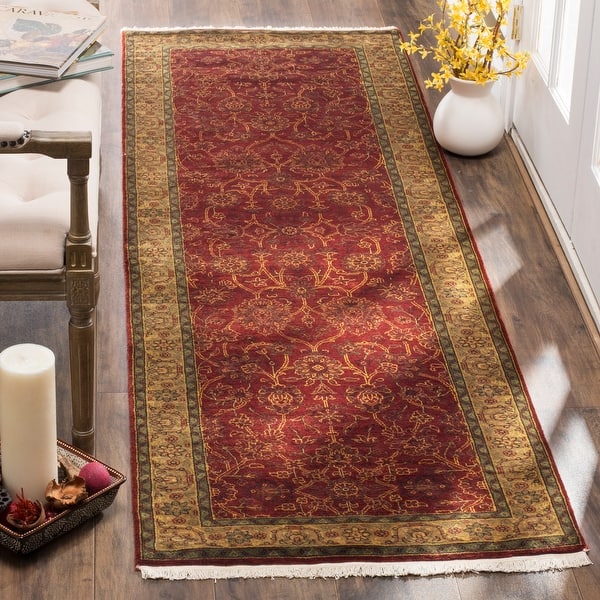 Overstock Hand-Knotted DaVon Border Indoor Area Rug - 2' x 3