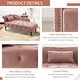 preview thumbnail 4 of 12, 60"W Velvet Chaise Lounge, Tufted with Pillow & Nailhead Decorate - 60.6W" x 27.5D" x 28.3"H