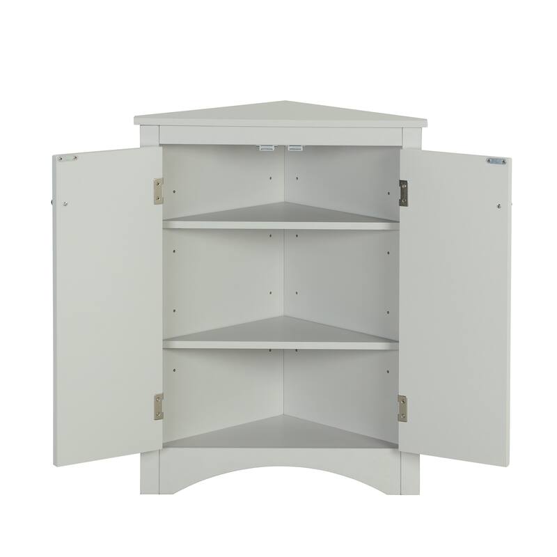 Triangle Bathroom Storage Cabinet with Adjustable Shelves