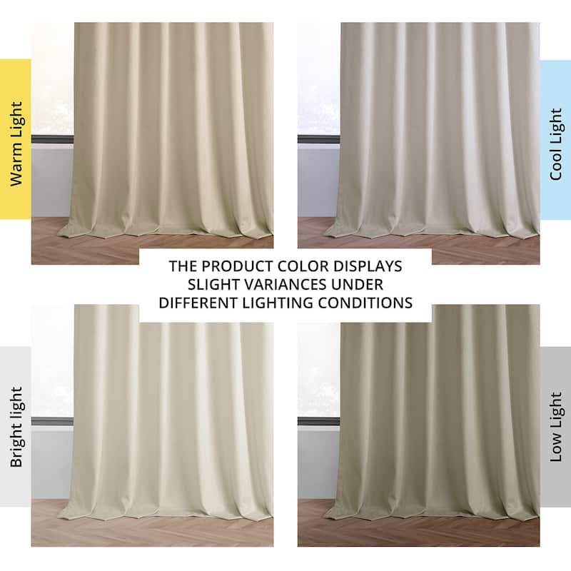 Exclusive Fabrics Basic Deluxe Velvet Room Darkening Curtain Pair - 2 Panels Window Curtains
