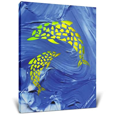 CoTa Global Dolphin Light Up LED Wall Art - Changing Color LED Light - 15.75Lx11.9Wx1H inches