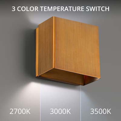 Boxi 5in LED Wall Sconce 3-CCT 2700K-3000K-3500K