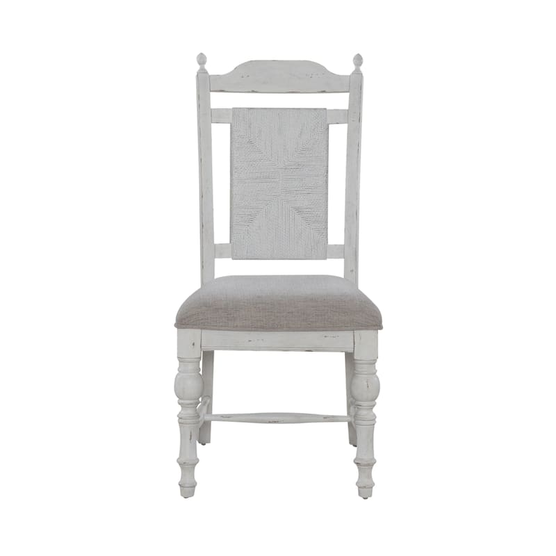 River Place Riverstone White & Tobacco Rectangular Table Dining Set