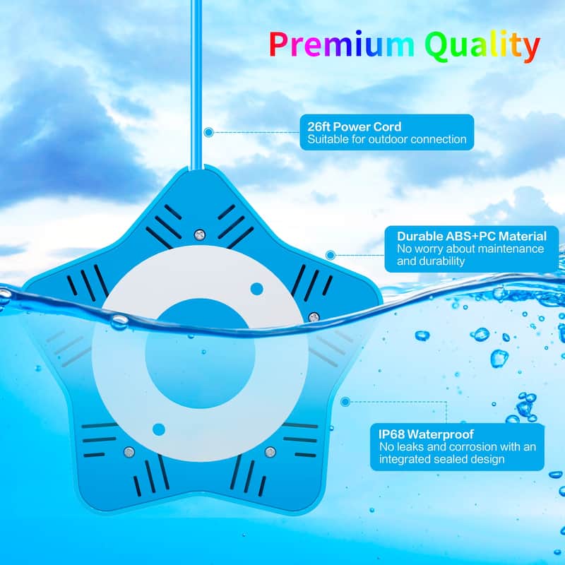 RGB Pool Lights Waterproof with App Control