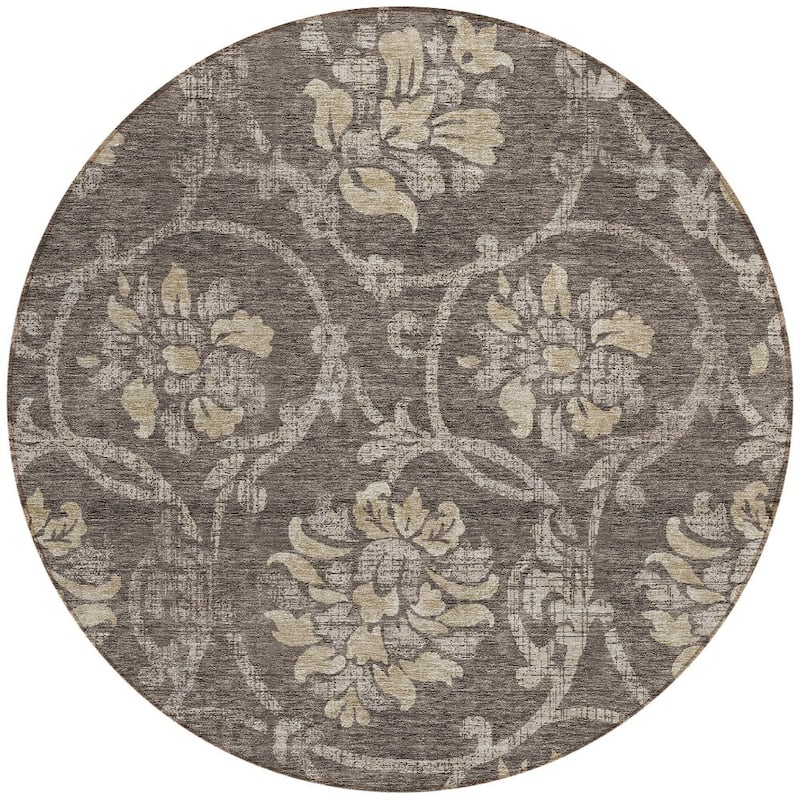 HomeRoots Floral Traditional Rectangle Outdoor Rug