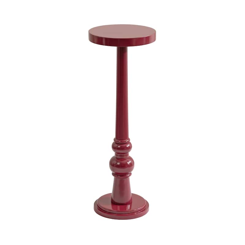 Kate and Laurel Wegner Wooden Drink Table - 8x8x23 - Red