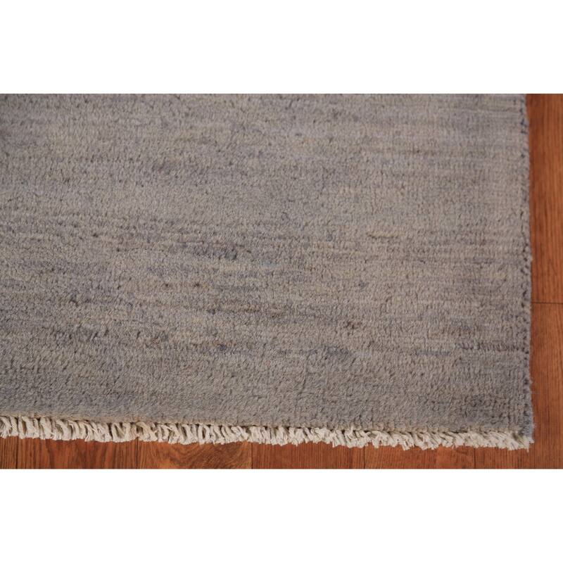 Gray Modern Gabbeh Oriental Area Rug Handmade Wool Carpet - 5'0" x 6'6"