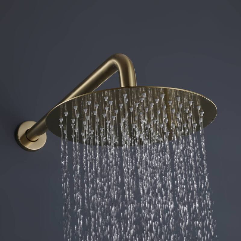 High Pressure Shower Head 10 Or 12 Inch Rain Showerhead Ultra-Thin High Flow Stainless Steel Rainfall Round Shower Head