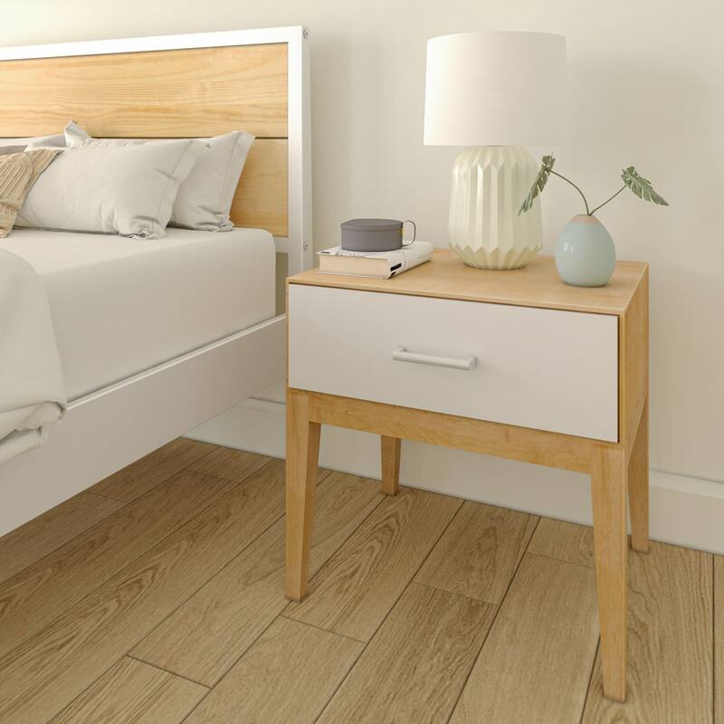 Plank and Beam Duo Nightstand with 1 Drawer