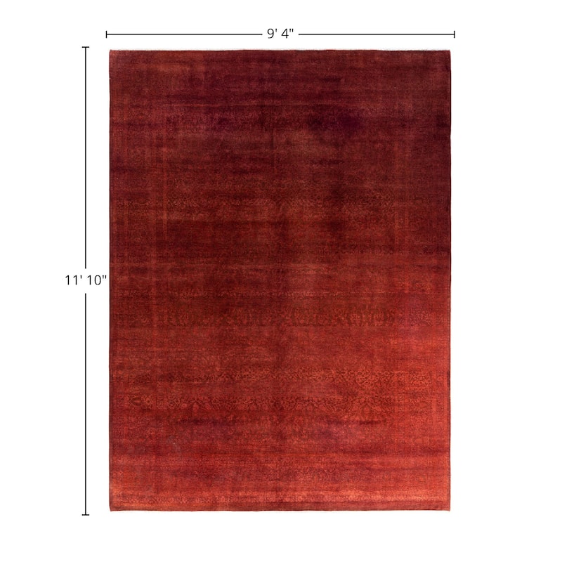 Fine Vibrance One-of-a-Kind Hand-Knotted Area Rug - Pink, 9' 4" x 11' 10" - 9' 4" x 11' 10"