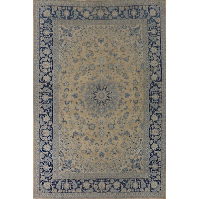 Distressed Najafabad Persian Vintage Rug Handmade Wool Carpet - 9'6"x 12'6"