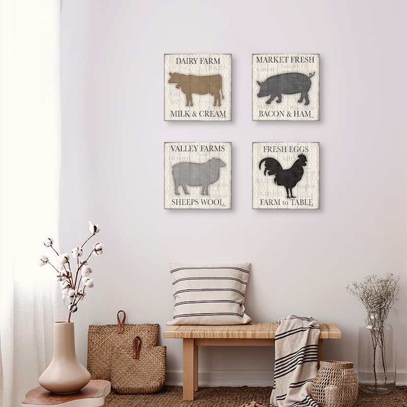 Market Fresh I, Market Fresh II, Market Fresh III, Market Fresh IV by Jen Killeen Canvas Art Prints