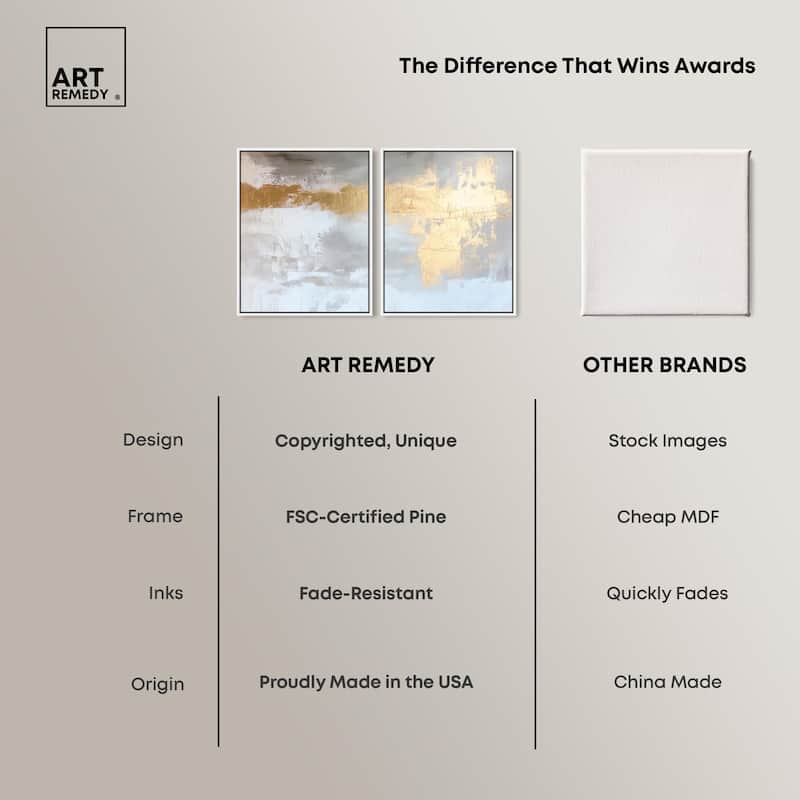 Golden Glaze I Canvas Set of 2 by Art Remedy