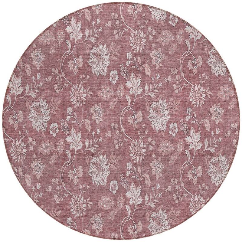 HomeRoots Floral Transitional Rectangle Outdoor Rug