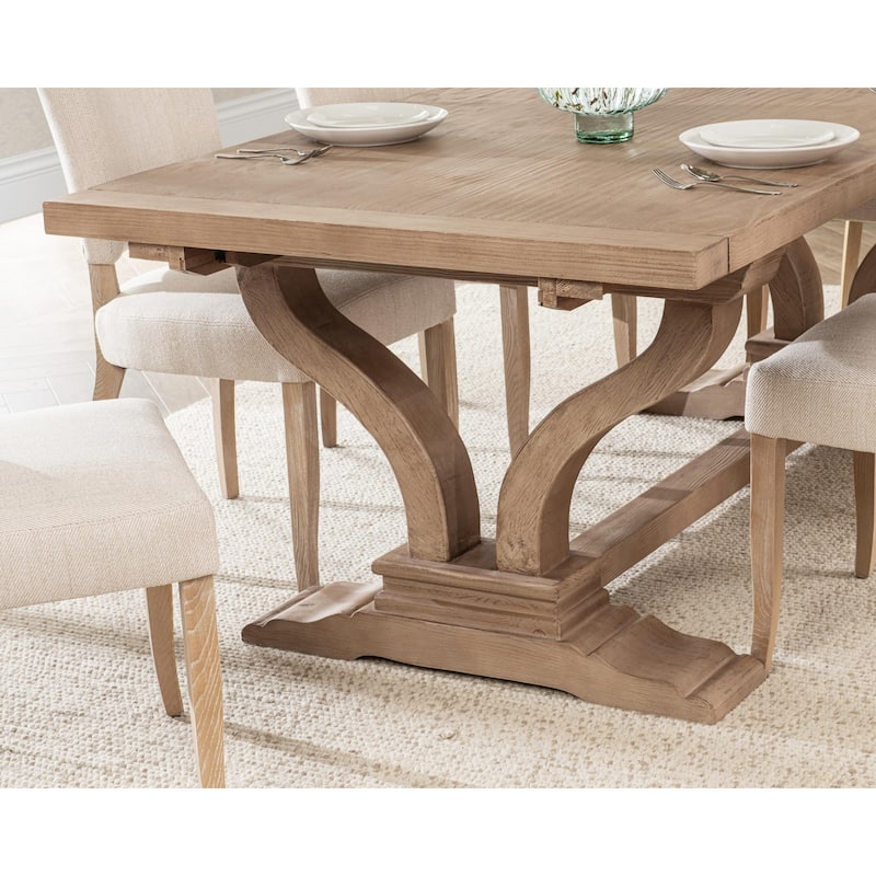 Classic Home Alexander 110" Extendable Reclaimed Pine Dining Table