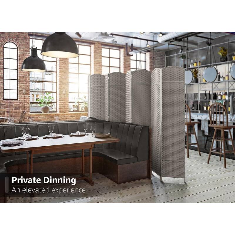 Room Divider Folding Privacy Screen Tall Partition Foldable Wall 8 Panel - 96” L x 19.50” W x 69” H