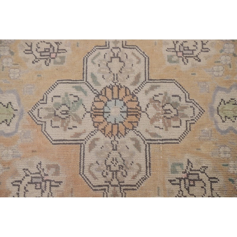 Antique Distressed Tabriz Persian Rug Home Decor Handmade Wool Carpet - 6'5" x 9'7"