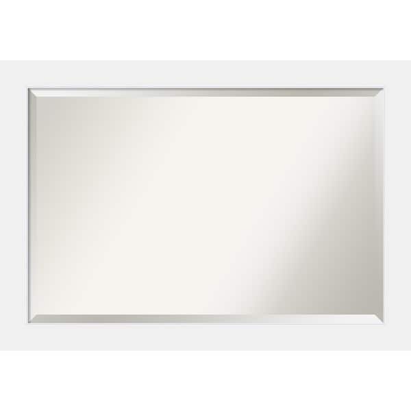 slide 2 of 10, Beveled Wood Wall Mirror - Corvino White Frame