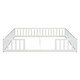 preview thumbnail 9 of 9, Sturdy Structure Double Twin Floor Bed with Fence,Guardrails