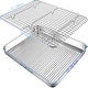 preview thumbnail 2 of 5, Bakeware Half Sheet Baking Pan and Bakeable Nonstick and Cooling Rack Set, Metal