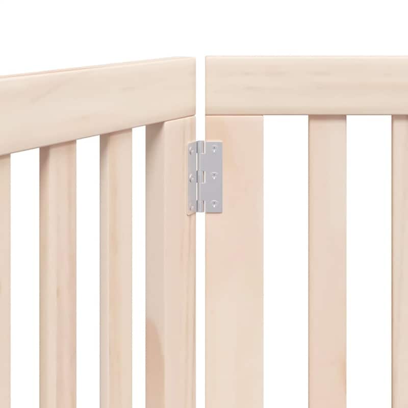 vidaXL Dog Gate Poplar wood Foldable Dog Gate Rectangular