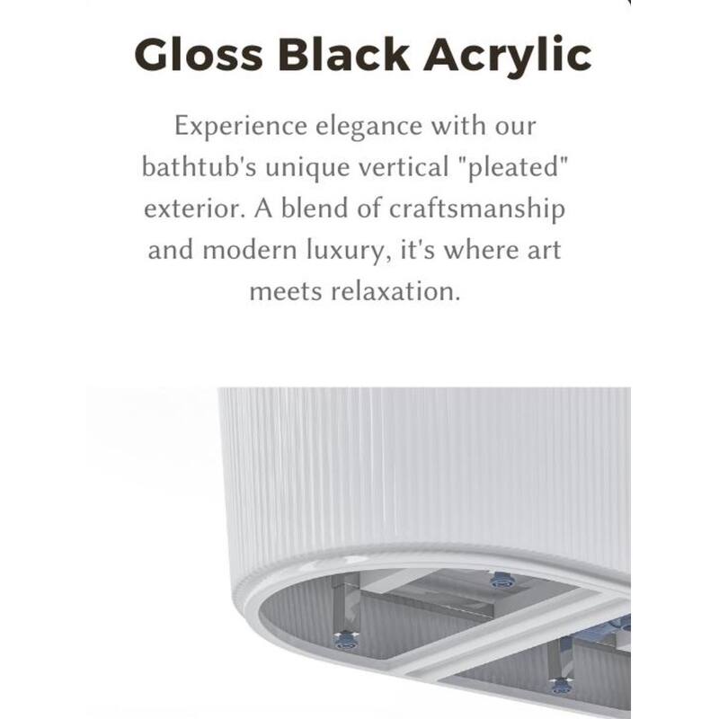 Stufurhome 67" In. Acrylic Freestanding FlatBottom Design Soaking Tubs with Chrome Overflow and Pop Up Drain