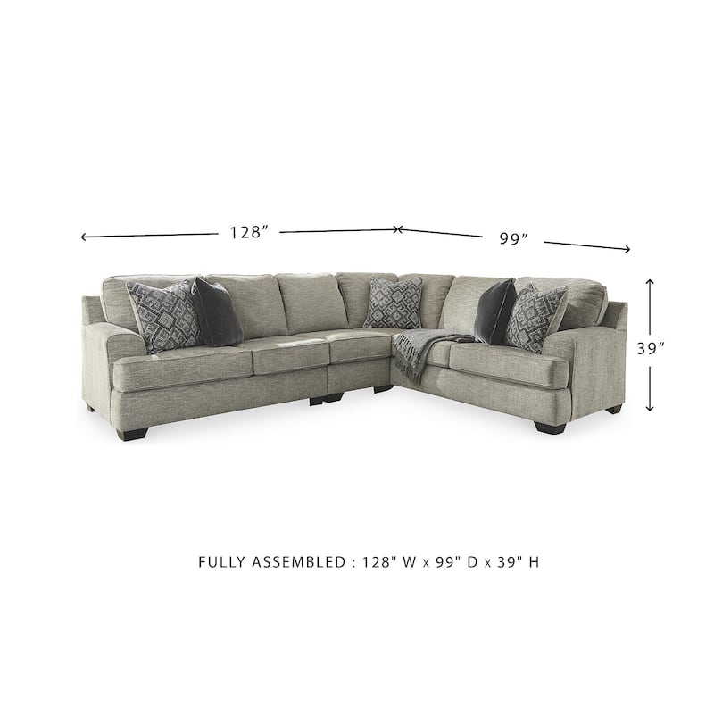 Bovarian 3-Piece Contemporary Stone Sectional