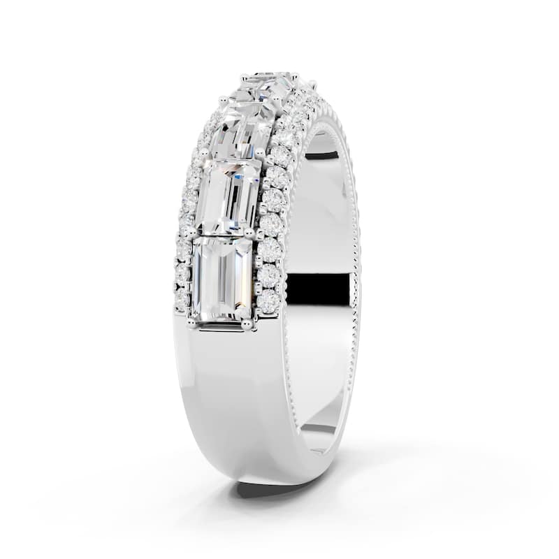 Auriya 14k Gold 2 1/10ctw Lab Grown Diamond East-West Anniversary Ring (E-F VS)