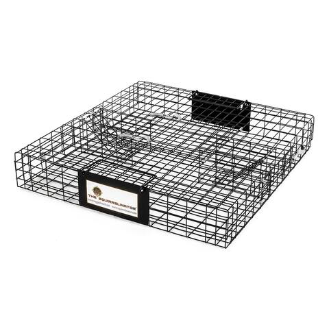 Rugged Ranch SQRTO Squirrelinator Trap CatchMor Live Animal 2 Door Metal Cage - 24.5 x 24.5 x 5 inches