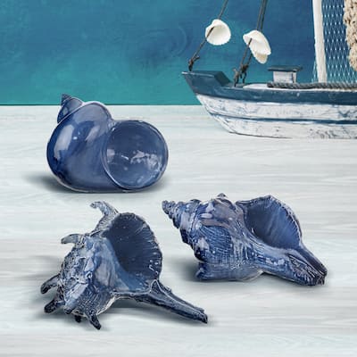 Resin 'Ceramic' Shell 5-5.5" Set of 3 - 5.5"