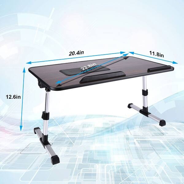 Adjustable Foldable and Portable Laptop Table Stand Desk for Bed, Sofa - 20.4 * 11.8 * 12.6 inches