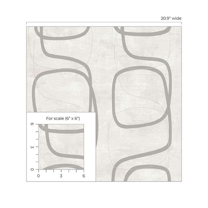 Seabrook Designs Forcella Geometric Non-Woven Unpasted Wallpaper