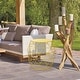 preview thumbnail 15 of 15, Adeco Accents Geometric Iron Side Table