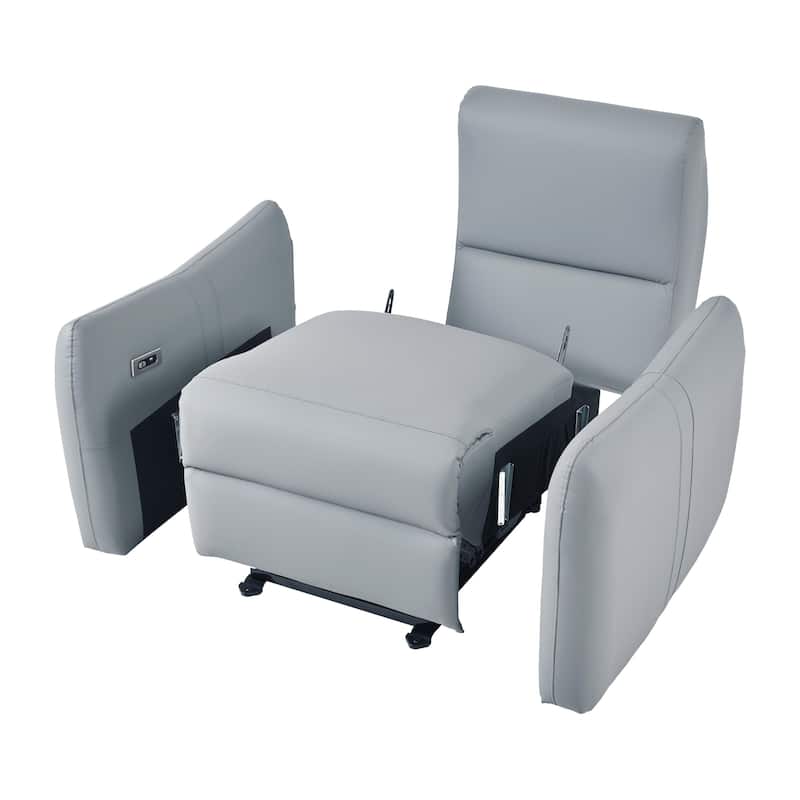 Power Recliner Chair Wall Hugger,Small Home Theater Seating with Lumbar Support,Single Recliner Sofa for Living Room